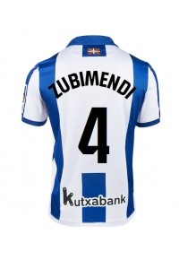 Fotbalové Dres Real Sociedad Martin Zubimendi #4 Domácí Oblečení 2024-25 Krátký Rukáv